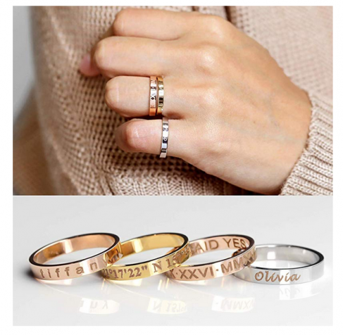 MignonandMignon Name Ring