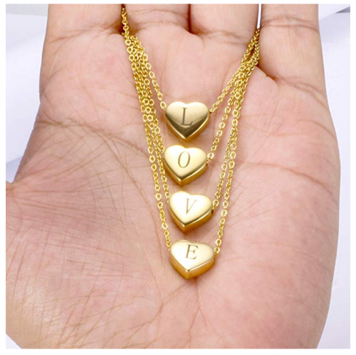 18K Gold Pleated Letter Necklace