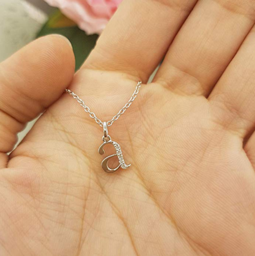 Dazzling Rock initial necklace