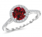 Houston Diamond District Classic Ruby Engagement Ring