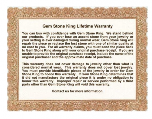 Gem Stone King Lifetime Warranty