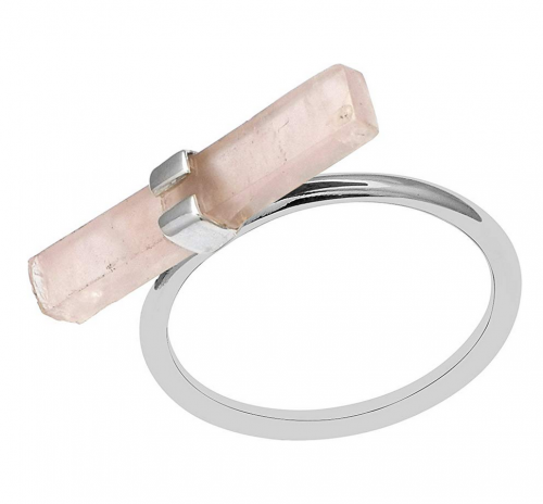 Rose Quartz Handmade Statement Ring