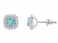 DiscountHouse4you Sterling Silver Aquamarine Stud Earrings