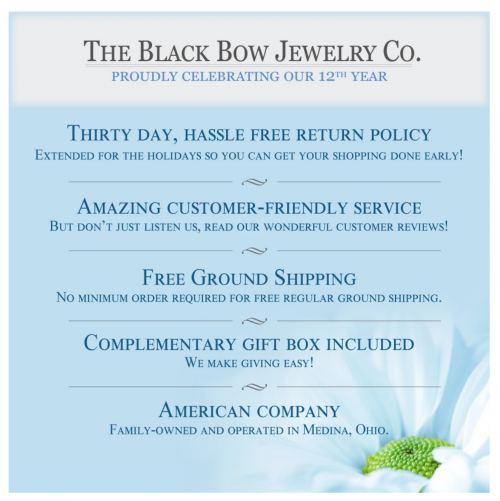 Black Bow Jewelry & Co Guarantee