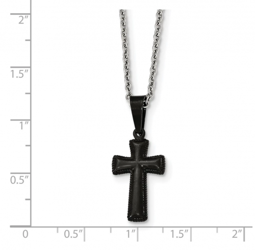 Black Bow Jewelry & Co. Black Plated Boys Necklace Size