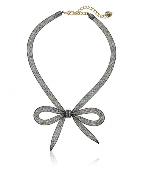 Betsey Johnson Mesh Bow Necklace