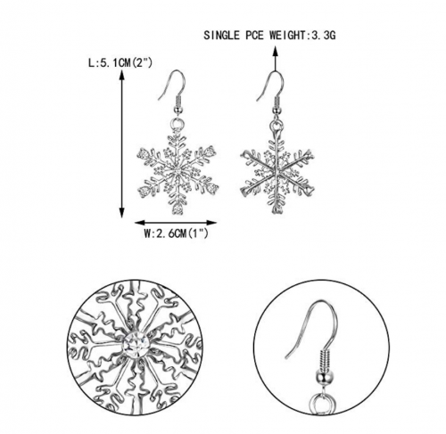 EVER FAITH Austrian Crystal Christmas Earrings - Details