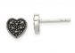 Black Bow Jewelry & Co. Marcasite Heart Post Earrings
