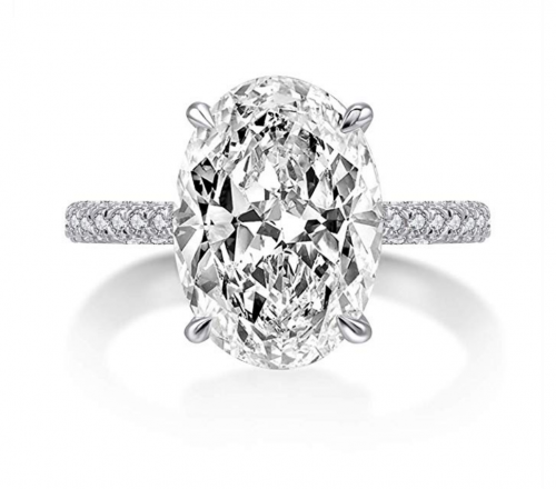 AINUOSHI 925 Sterling Silver CZ Ring Frontal View