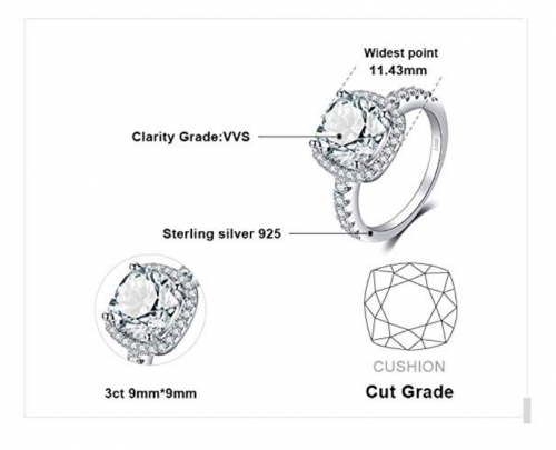 About JewelryPalace 3ct Cubic Zirconia Engagement Ring