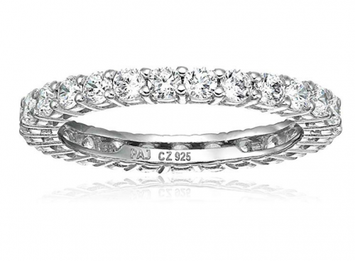 Amazon Essentials Sterling Silver and Cubic Zirconia Band