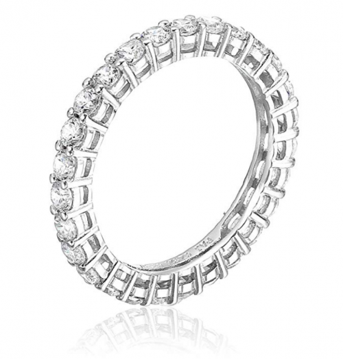 Amazon Essentials Sterling Silver and Cubic Zirconia Band Vertical View