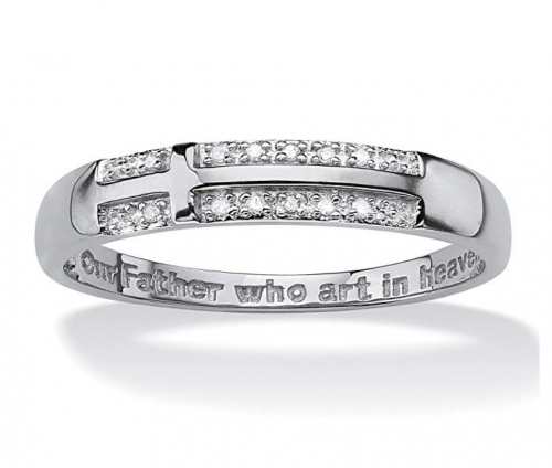 Palm Beach Jewelry Men's 10K White Gold  Ring