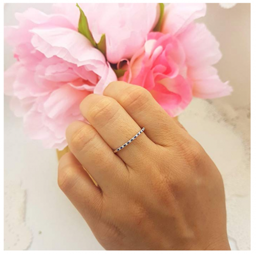 Dazzlingrock Collection Wedding Stackable Ring on Hand