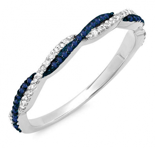 Dazzlingrock Collection Swirl Stackable Ring