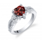 Ruby & Oscar Heart Shaped Garnet Soulmate Ring 