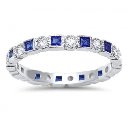 Blue Apple Co. 2.5mm Bezel Set Full Eternity Ring