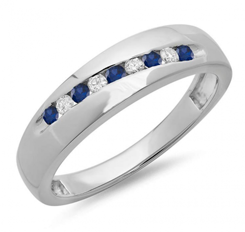 Dazzlingrock Collection Sapphire Band - Unisex