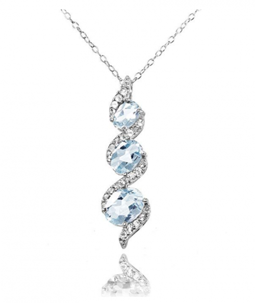 Ice Gems Three-Stone Journey Necklace