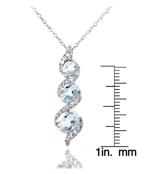 Ice Gems Three-Stone Journey Necklace Size