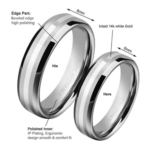 HEWINZW Tungsten Rings Details