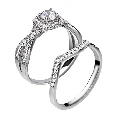 FlameReflection Couple Ring Set - Hers 2