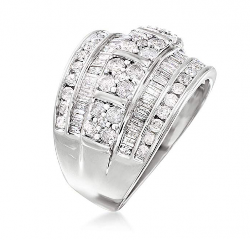 Ross-Simons Diamond Multi-Row Ring Profile