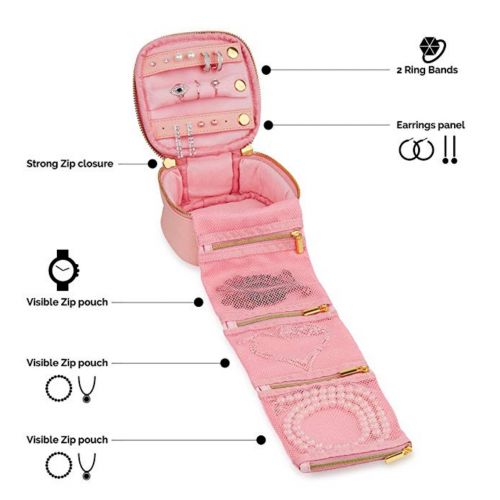 SOUL SISTA Travel Jewelry Organizer Case Details