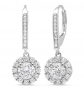 Clara Pucci Solitaire Diamond & Moissanite Earrings
