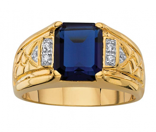 Palm Beach Jewelry Men's 18K Yellow Gold Ring