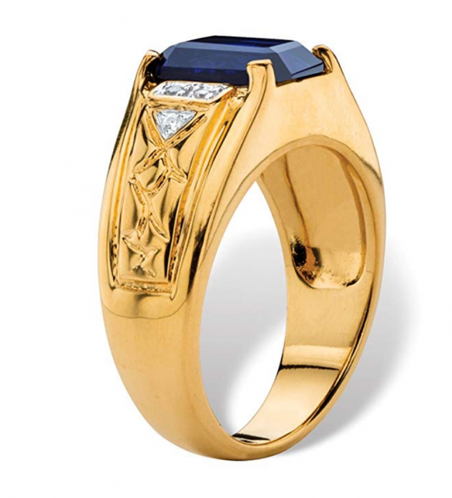 Palm Beach Jewelry Men's 18K Yellow Gold Ring 2