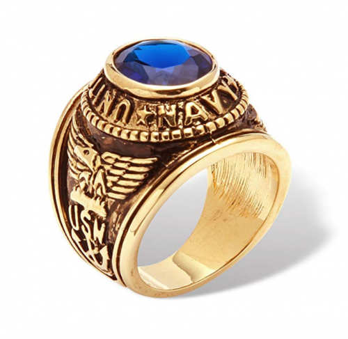 Palm Beach Jewelry Men's Navy Ring Profile