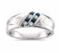  La4ve Diamonds Diamond & Blue Sapphire Ring