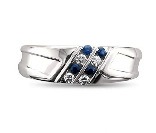 La4ve Diamonds Diamond & Blue Sapphire Ring 2