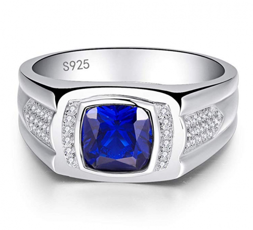 BONLAVIE Created Sapphire Ring Frontal