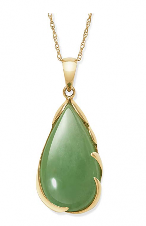 Belacqua 14k Gold Natural Jade Necklace
