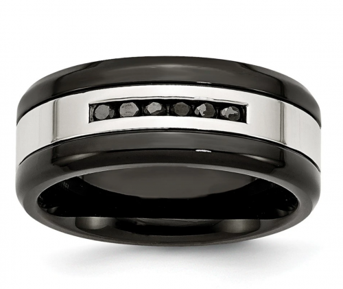 Black Bow Jewelry & Co. Two Tone Stainless Steel Band