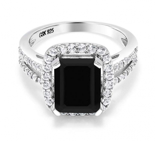 Gem Stone King Black Onyx Ring