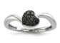 Black Bow Jewelry & Co. Black Diamond Heart Ring 