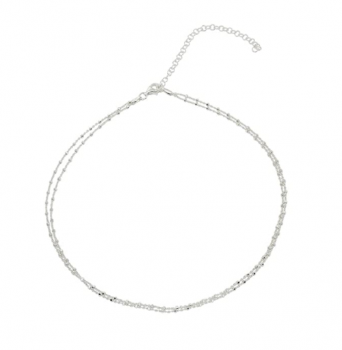 Hoops & Loops Sterling Silver Italian Chain Choker