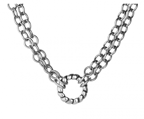 Carolyn Pollack Sterling Silver Chain Double Strand Choker Detail