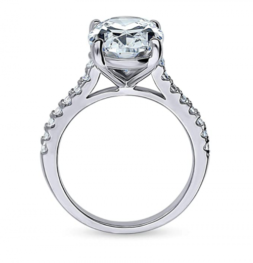 BERRICLE Oval Cut Solitaire Engagement Ring Profile