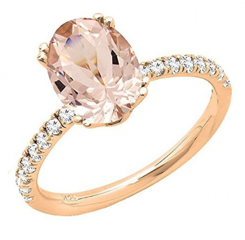 Dazzlingrock Collection Diamond Oval Engagement Ring