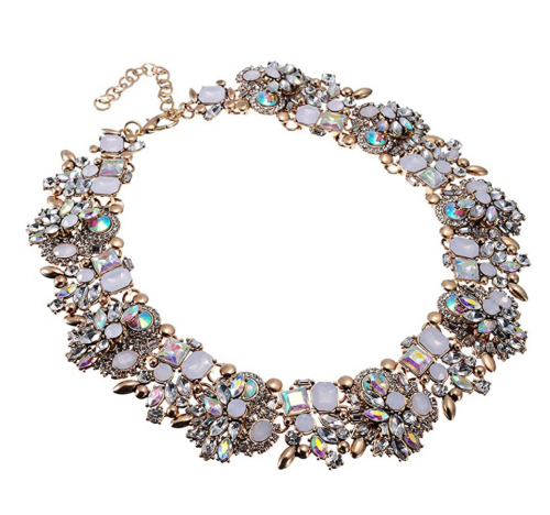 Jerollin Crystal Rhinestone Collar Necklace