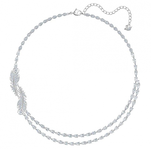 SWAROVSKI Crystal Nice Feather Collar Necklace
