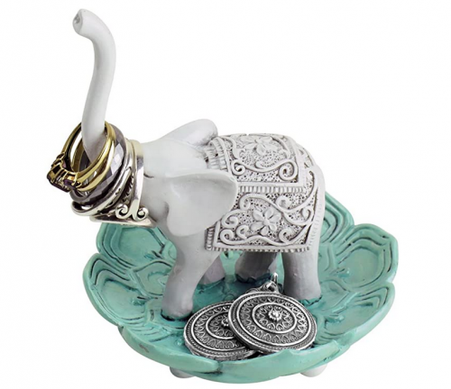 Evelots Ring Holder - Good Luck Elephant ewelry Bowl