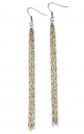 Black Bow Jewelry & Co. Two-Tone Chain Dangle Earrings