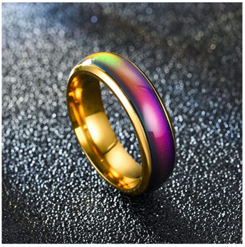 Aokarry Stainless Steel Ring Color Changing Mood