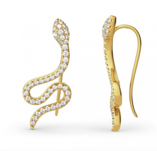 Jeulia Snake Design Earrings
