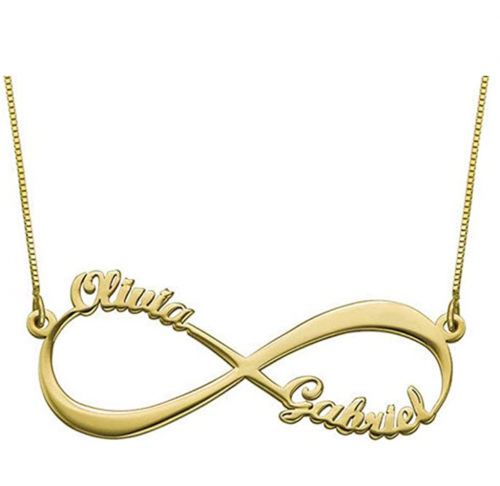 Ouslier Personalized Infinity Name Necklace